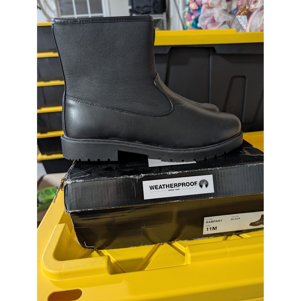 Weatherproof Rampart Black Winter Boots 3M Thinsulate Fur Lined 11M MSRP $100